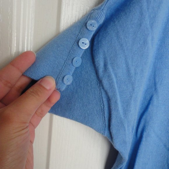 Reitmans short sleeve periwinkle blue sweater M - Picture 3 of 8